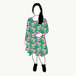 Lotus petrol Flow Dress