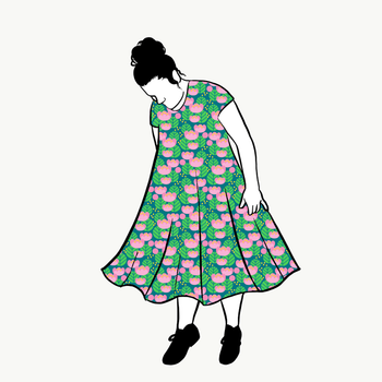 Lotus petrol Groove Dress