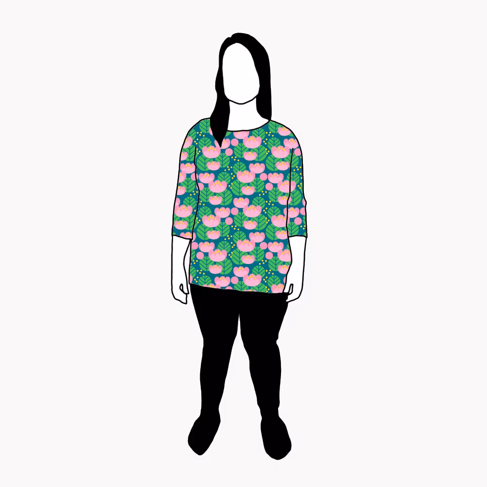 Lotus petrol Boxy Top & Boxy Crop