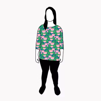 Lotus petrol Boxy Top & Boxy Crop