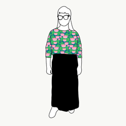 Lotus petrol Boxy Top & Boxy Crop