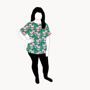 Lotus petrol Oversized T-shirt