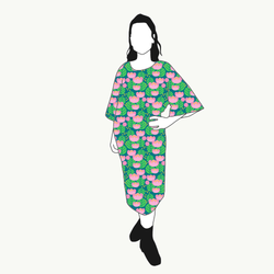 Lotus petrol Kimono Dress