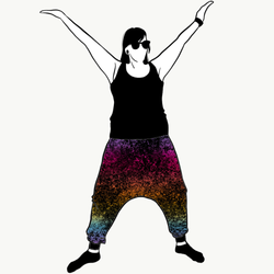 Lava gradient rainbow Haremsbyxor
