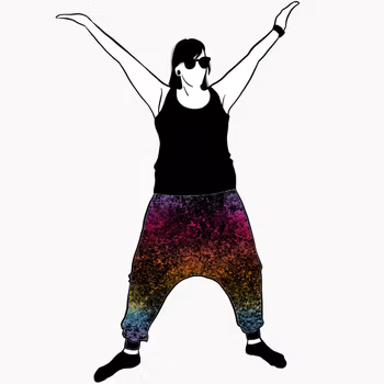 Lava gradient rainbow Haremsbyxor
