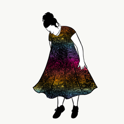 Lava gradient rainbow Groove Dress