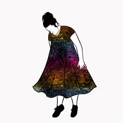 Lava gradient rainbow Groove Dress