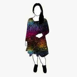 Lave gradient rainbow Flow Dress
