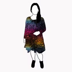 Lave gradient rainbow Flow Dress