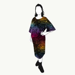 Lava gradient rainbow Kimono Dress