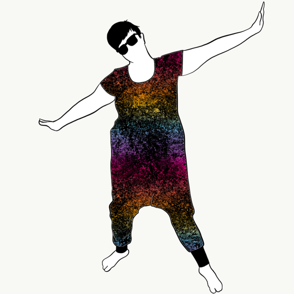 Lava gradient rainbow Jumpsuit (alla ärmlängder)