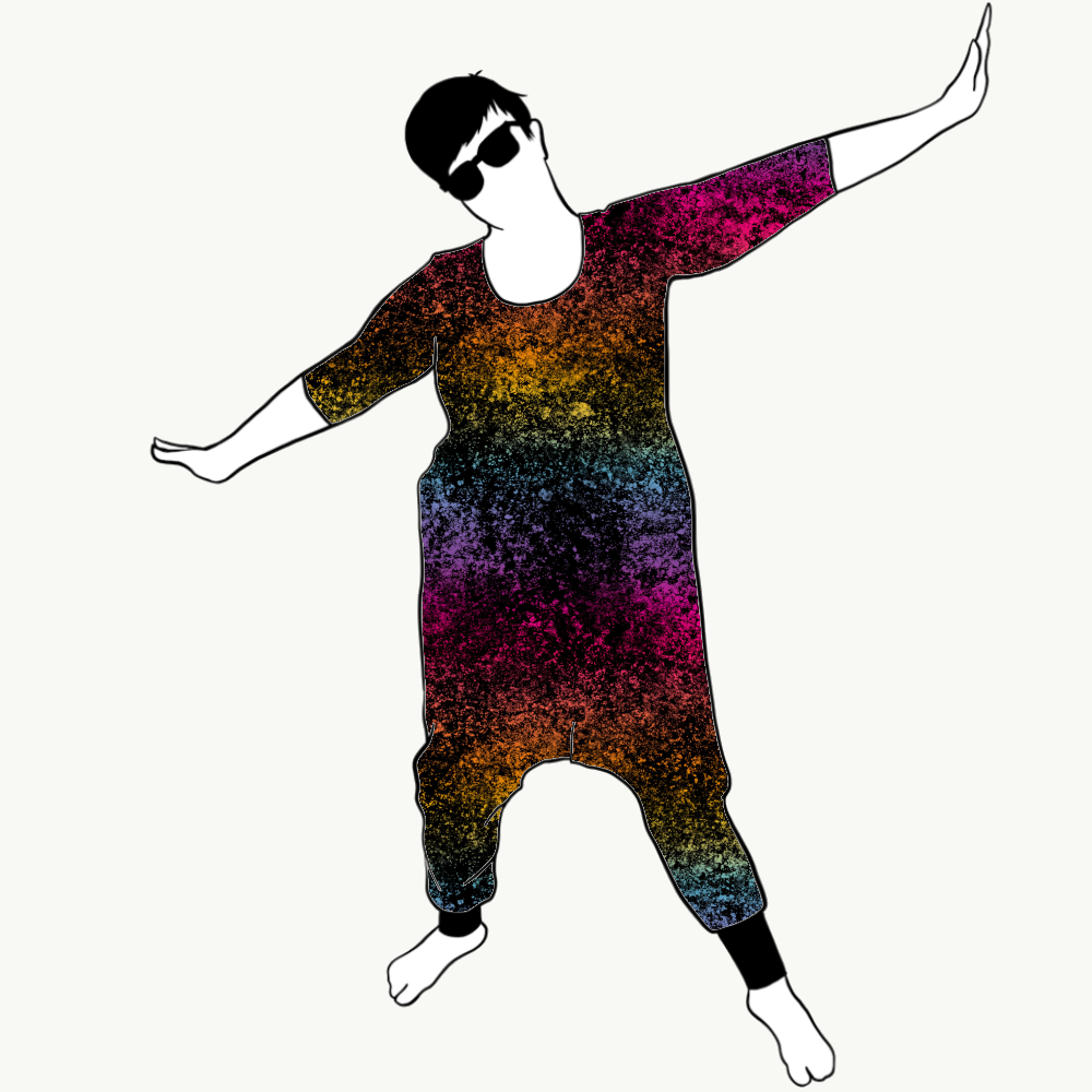 Lava gradient rainbow Jumpsuit (alla ärmlängder)