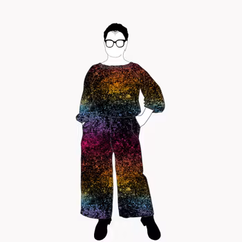 Lava gradient rainbow All in one suit