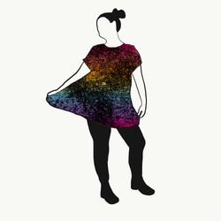 Lava gradient rainbow Tunika