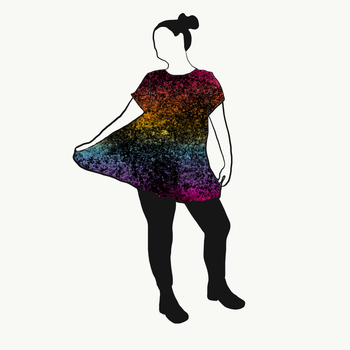 Lava gradient rainbow Tunika