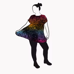 Lava gradient rainbow Tunika