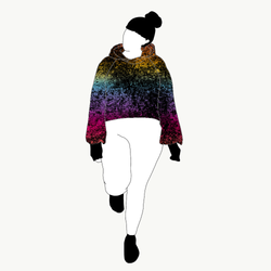 Lava gradient rainbow Crop top deluxe