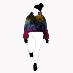 Lava gradient rainbow Crop top deluxe