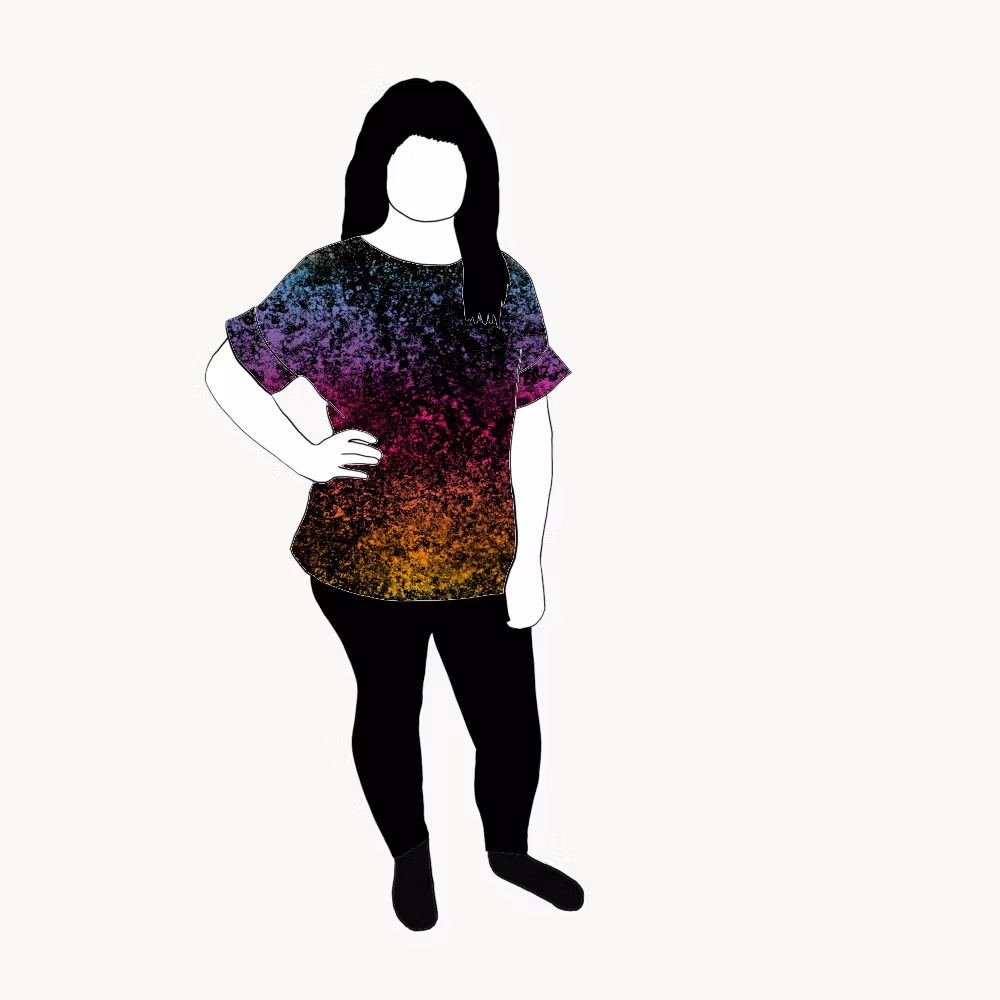 Lava gradient rainbow Oversized T-shirt