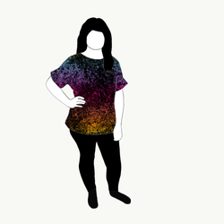 Lava gradient rainbow Oversized T-shirt