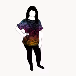 Lava gradient rainbow Oversized T-shirt