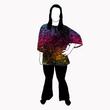Lava gradient rainbow Kimono Tee