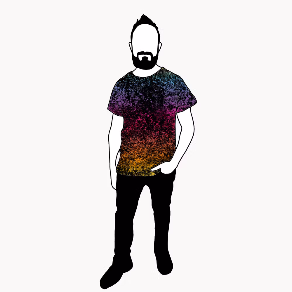 Lava gradient rainbow T-shirt Herr