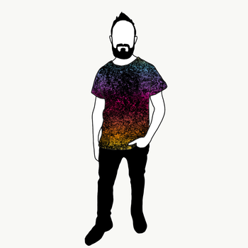 Lava gradient rainbow T-shirt Herr