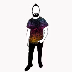 Lava gradient rainbow T-shirt Herr
