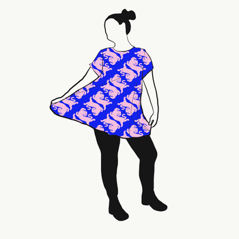 Panter blue/pink Tunika