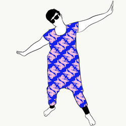 Panter blue/pink Jumpsuit (alla ärmlängder)