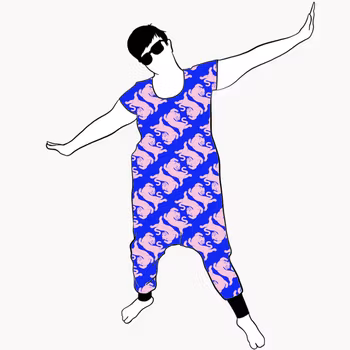Panter blue/pink Jumpsuit (alla ärmlängder)