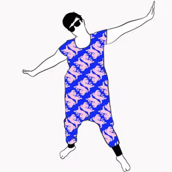 Panter blue/pink Jumpsuit (alla ärmlängder)