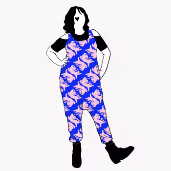 Panter blue/pink Jumpsuit (alla ärmlängder)