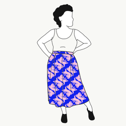 Panter blue/pink Culottes (långa & 3/4 långa)