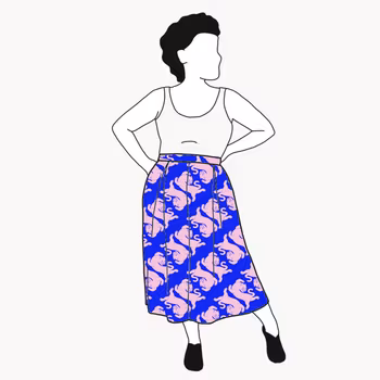 Panter blue/pink Culottes (långa & 3/4 långa)