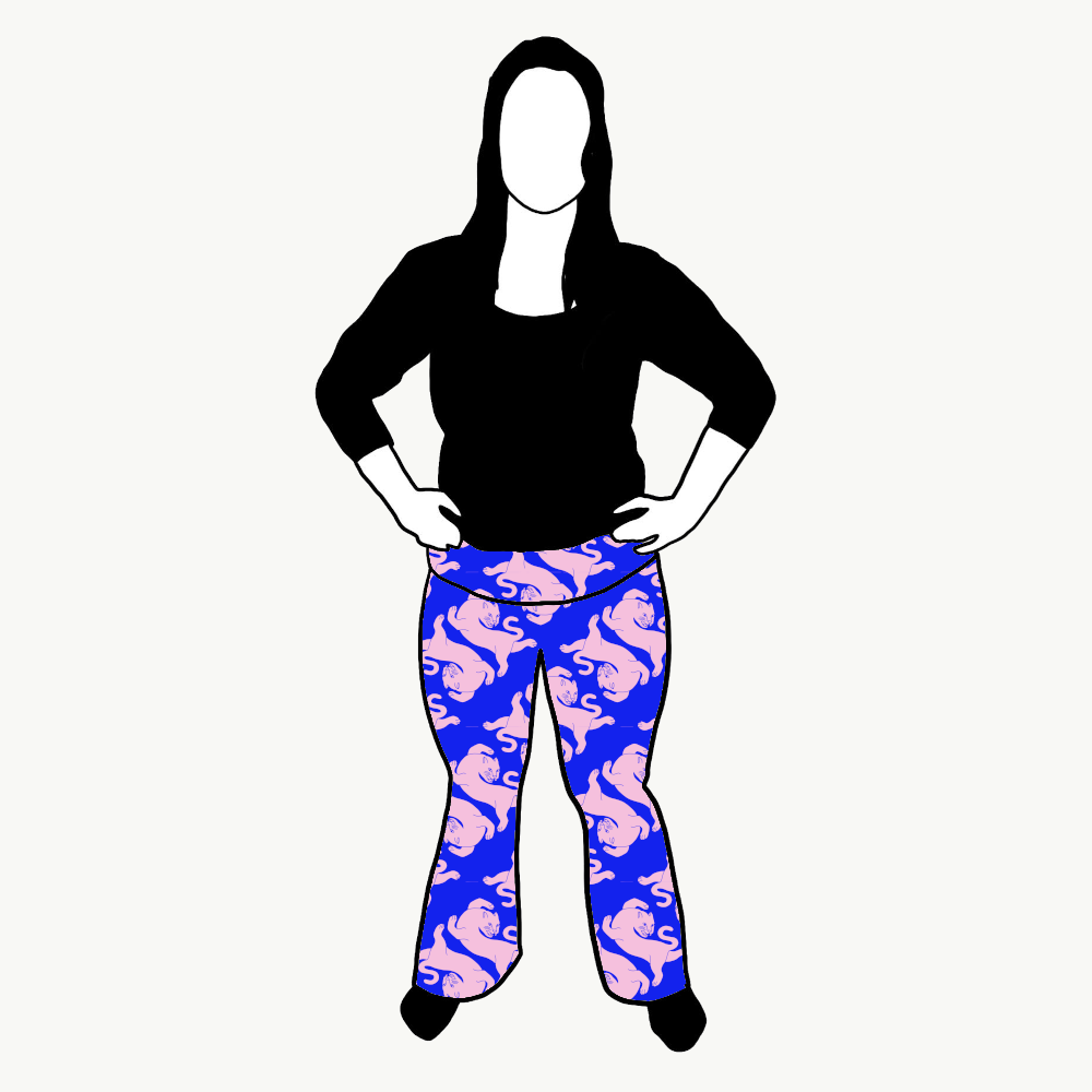 Panter blue/pink Jazzbyxa