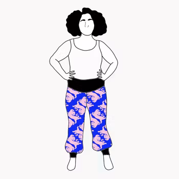 Panter blue/pink Yogabyxa