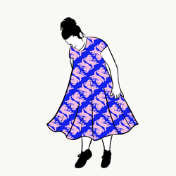 Panter blue/pink Groove Dress