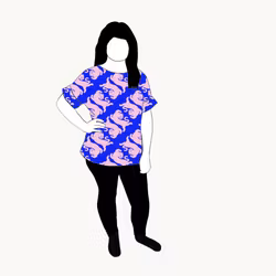 Panter blue/pink Oversized T-shirt