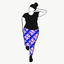 Panter blue/pink Leggings