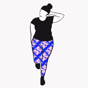 Panter blue/pink Leggings