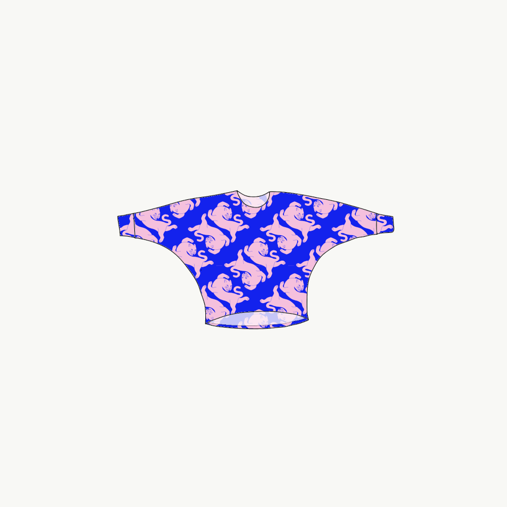 Panter blue/pink Batmantröja