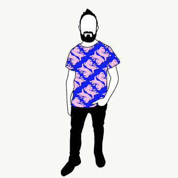 Panter blue/pink T-shirt Herr