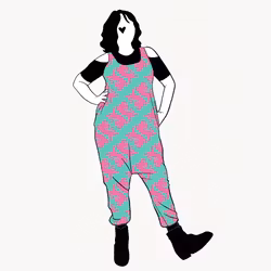 Panter turquoise/pink Jumpsuit (alla ärmlängder)