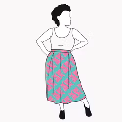 Panter turquoise/pink Culottes (långa & 3/4 långa)