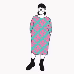 Panter turquoise/pink Boxtunika