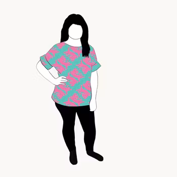 Panter turquoise/pink Oversized T-shirt