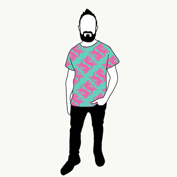 Panter turquoise/pink T-shirt Herr
