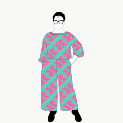 Panter turquoise/pink All in one suit